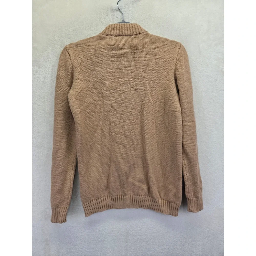 Gymboree Boys Brown Bear Mountain Intarsia Knit Mock Neck Sweater Size 10 Kid
